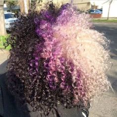 Ombre Natural Curly Hair, Natural Curly Hair, White Ombre, Pretty Hair Color, Natural Styles