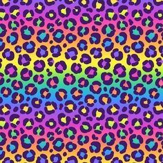 an animal print pattern with multicolored spots