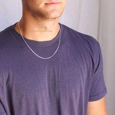 This gold chain necklace for men is wonderful for everyday wear.__________________D E T A I L S•Sterling Silver•2mm flat curb chain Water friendly •Choose your length Chain Necklace For Men, Curb Chain Necklace, Necklace For Men, Gold Chain Necklace, Curb Chain, Men Necklace, Gold Chain, Gold Chains, Chain Necklace