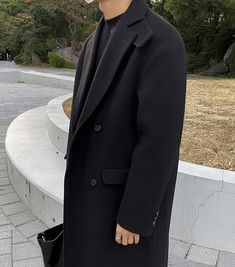 Black Long Single Breasted Outerwear, Single Breasted Black Wool Coat For Winter, Black Single Breasted Wool Coat For Winter, Black Single-breasted Wool Coat For Winter, Black Oversized Long Outerwear, Oversized Long Black Outerwear, Black Long Oversized Outerwear, Black Long Single-breasted Wool Coat, Long Black Single-breasted Wool Coat