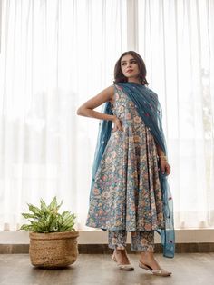 Trendroots offers the best deal for designer, Kusha - Blue Floral Printed Cotton Anarkali Set (Set of 3) with the highest quality and affordable price. Ajio Dresses For Women, Designer Kalamkari Print Sets With Straight Kurta, Unstitched Kalamkari Anarkali Set For Diwali, Designer Kalamkari Print Palazzo Set For Navratri, Anarkali Unstitched Set With Kalamkari Print, Cotton Sets With Sheer Dupatta For Navratri, Festive Kalamkari Print Anarkali Set For Diwali, Festive Anarkali Set With Kalamkari Print For Diwali, Bollywood Anarkali Set With Kalamkari Print For Diwali