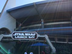 the entrance to star wars lunch bay at disneyland world