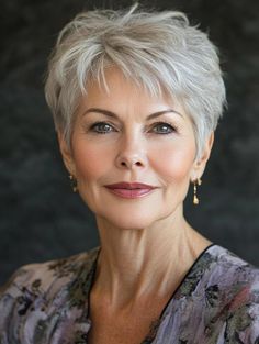 Short Hairstyles For Women Over 60 Gray, Saved Hairstyles, Short Hair Styles For Women Over 60 Chic, Short Bob Haircuts For Women, Short Haircuts Fine Hair, 2024 Haircuts, Short Stacked Haircuts, Pixie Haircut Fine Hair, Classic Pixie