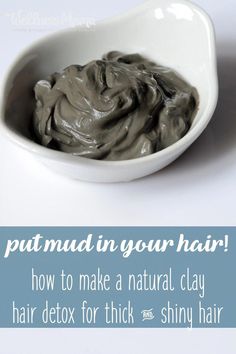 Natural clays help detox your hair to leave it shiny and thick without the need for chemicals. This recipe explains how and why your hair needs a detox. Aztec Healing Clay Mask, Hair Detox, Natural Beauty Treatments, Wellness Mama, Healing Clay, Facial Steaming, Herbal Hair, Bentonite Clay, Natural Detox