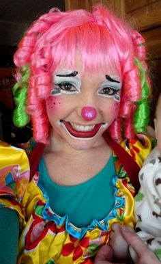 Circus Makeup, Female Clown, Pink Mask, Send In The Clowns, Clown Faces