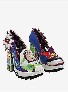 Irregular Choice Disney Pixar Toy Story Buzz And Zurg Heels Irregular Choice Shoes, Disney Pixar Up, Creative Shoes, Toy Story Buzz, Embellished Heels, Disney Shoes, Velvet Heels, Irregular Choice, Pixar Toys