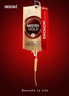 an advertisement for nestafe gold on a red background with the caption nestafe gold is life