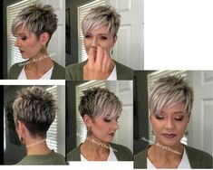 Fun Pixie Haircut, Under Cut Pixie, Cropped Hair, Short Cropped Hair, Short Spiky Haircuts, Short Hair Back, Short Choppy Haircuts