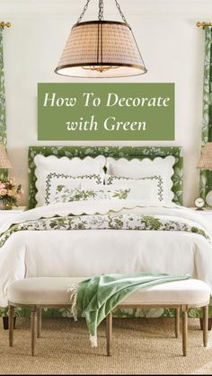 how to decorate with green in the bedroom