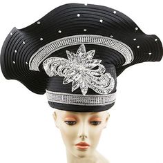 Discover the epitome of grace and style with our 9000 Church Hat, a statement accessory designed with sophistication in mind. Crafted meticulously from high-quality materials, this church hat boasts incredible durability, ensuring that it remains a staple in your wardrobe for many years to come. The hat's standout feature is its striking rhinestone embellishments that glitter and shine, capturing the attention of onlookers at any event. The shimmering adornment forms a captivating floral pattern High Crown Fascinator For Church, Church Hat, Church Suits, Church Events, Church Service, Church Hats, Rhinestone Embellishments, Stylish Hats, Formal Event