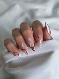 Chic and classy for fall—this French manicure is a must-try! 🍁💅 Elevate your nails this season. #ChicNails #FallFrenchTips #NailInspo Brown Nail, Her Nails, Chic Nails, Short Acrylic Nails, Best Acrylic Nails, Cute Acrylic Nails, Nude Nails, Almond Nails, Trendy Nails