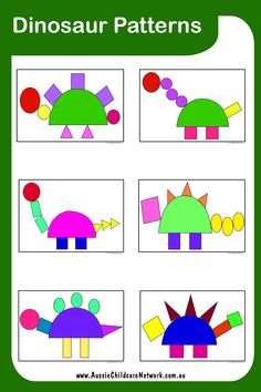 Dinosaur Shapes Match enables children to match shapes to the dinosaurs. This is a great way for children to create dinosaur pictures using different shapes. Create A Dinosaur, Dinosaur Shapes Preschool, Build A Dinosaur With Shapes, Preschool Dinosaur Circle Time, Dino Art For Preschool, Dinosaur Art For Kindergarten, Dinosaur Light Table Activities, Dinosaur Shapes Free Printable, Build A Dinosaur Printable