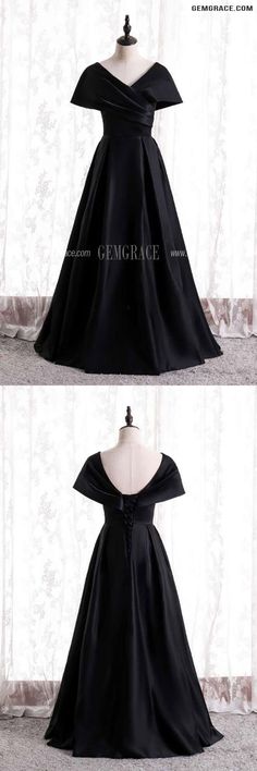 10% off now|Modest Long Black Pleated Evening Dress with Dolman Sleeves at GemGrace. Click to learn our pro custom-made service for wedding dress, formal dress. View Evening Dresses for more ideas. Stable shipping world-wide. Black Dresses With Pleated Bishop Sleeves, Elegant Black A-line Short Sleeve Dress, Modest Black Floor-length Dress, Modest Black Floor-length Maxi Dress, Black Voluminous Dress With Gathered Sleeves, Long Black Evening Dress, Black Evening Dresses, Gowns Of Elegance, Lovely Dresses