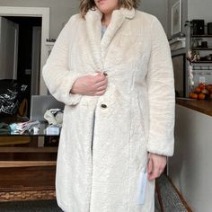 Calvin Klein Long White Faux Fur Coat, In Creamy White. Perfect For A Winter Wedding Or Fancy Occasion. New With Tags. Women's Size L. Calvin Klein White Winter Outerwear, Fitted Beige Calvin Klein Outerwear, Calvin Klein Beige Long Sleeve Outerwear, Long White Faux Fur Coat, White Faux Fur Coat, Calvin Klein White, White Faux Fur, Women's Jackets, Faux Fur Coat