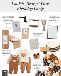 a baby's first birthday party info sheet