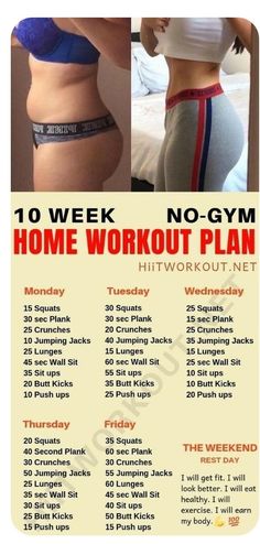 the 10 week no gym home workout plan