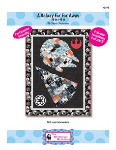 the star wars quilt pattern is shown