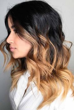 Dark To Carmel Ombre Hair, Black To Brown Ombre Hair Short, Ombre For Dark Brown Hair Balayage, Ombre Hair Color For Dark Brown Hair, Ombre For Dark Brown Hair, Dark To Light Ombre Hair, Fun Brown Hair, Ombre Hair Color For Black Hair, Black Ombré Hair