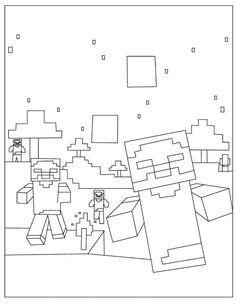 an image of a minecraft coloring page