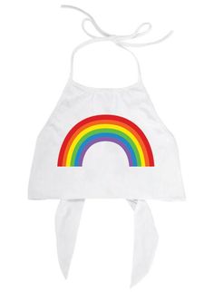 Gay Pride Parade, White Halter Top, Pride Outfit, Cute Fall Outfits, Lgbtq Pride, Rave Outfits, Cool Tees, Halter Neck, Halter Top