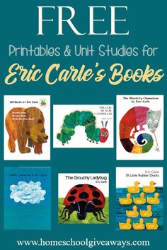 the very hungry free printables and unit studies for eric carl's books