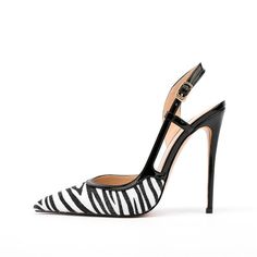 Upgrade your shoe collection with our Chic Mane Striped High Heel Pumps, the perfect combination of style and sophistication. Crafted with genuine leather, these pumps exude luxury and durability, while the trendy striped pattern adds a touch of uniqueness to any outfit. With their super high heel height and comfortable fit, these pumps will keep you looking chic and feeling fabulous. Embrace the power of style and sophistication with these captivating pumps and elevate your look to new heights. Chic Striped High Heel Shoes, Chic Striped High Heel, Chic Striped High Heels, High Heel Zebra Print Party Heels, Black High Heels With Zebra Print, Chic Zebra Print High Heels, Spring Zebra Print High Heels, Chic Striped Summer Heels, Spring Zebra Print Heels