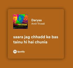 an orange square with the words darya amit trivedi on it in white