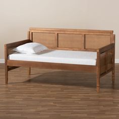 Baxton Studio Toveli Vintage French Inspired Ash Wanut Finished Wood and Synthetic Rattan Daybed FredCo theFredCo Safe Bunk Beds, French Daybed, Sofa Daybed, Rattan Daybed, Wood Daybed, Coastal Furniture, Baxton Studio, Kids' Bed, Furniture Outlet Stores