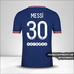 the new jersey for messi's soccer team is shown in blue and white