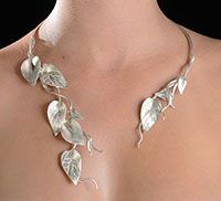 I need this in my life. Wow. Botanical Jewelry, Leaf Jewelry, Cheap Jewelry, Bougainvillea, Silver Jewelry Handmade, Metal Clay, Modern Jewelry, Silver Jewellery, Metal Jewelry