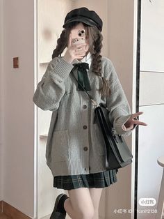 Preppy Kawaii, Kawaii Green, Student Uniform, Asian Outfits, Japanese Outfits, Fashion Mistakes, Tarzan