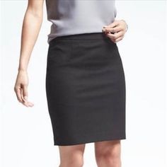 Never Worn Lightweight Black Skirt. Classic Black Knee-length Pencil Skirt, Black Knee-length Mini Skirt For Office, Knee-length Black Mini Skirt For Office, Classic Black Skirt For Workwear, Black Short Pencil Skirt For Office, Short Black Pencil Skirt For Office, Black Short-length Pencil Skirt For Office, Black Short Length Skirt For Work, Black Lined Office Skirt