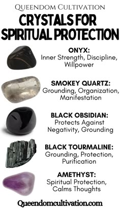 Use these crystals intentionally to block negative energy from attacking your spirit and penetrating your aura.The 4x6 inch Barrier Pouch includes:(1) Crystal Info Card(5) Crystals: Onyx, Smokey Quartz, Black Obsidian, Black Tourmaline and Amethyst. Block Negative Energy, Crystal Protection, Crystal Healing Chart, Magic Spell Book, Herbal Magic, Spiritual Crystals, Protection Crystals, Spiritual Protection