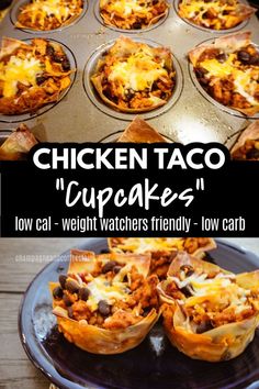 chicken taco cupcakes with low carb weight watchers friendly low carb