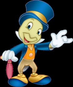 a cartoon character in a top hat and blue jacket holding an umbrella with both hands