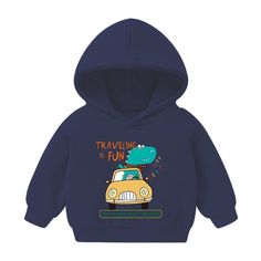 Boys Little Dinosaur Driving Printed Hooded Top Wholesale Toddler Boy Clothing - PrettyKid Toddler Boy Clothing, Girls Hoodies, Outwear Coat, Boy Clothing, Hooded Top, Toddler Boy Outfits, Boys Hoodies, Hooded Tops, Girl Sweatshirts