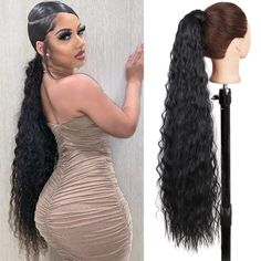 Brand New Wavy Synthetic Ponytail Extension. This Ponytail Is Easy To Wear And Easy To Secure. It Comes With A Comb To Secure It. Free Gift With Purchase. Length: 26 Inches. Color: 1b Black Hair Accessories, Wavy Ponytail, Twist Ponytail, Fake Hair, Ponytail Hair Extensions, Silk Headband, Ponytail Hair, Ponytail Extension, Handmade Hair Accessories