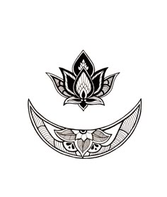 an image of a lotus tattoo design on a white background