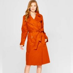 Nwt A New Day (Target Brand) Mid-Length Trench Coat With Hood. Burnt Orange. Snap Up/No Zipper Or Belt.Pockets. Brand New,Great Condition, No Holes, Rips, Smoke Free. Perfect For This Time Of Year & Gorgeous Color. Double-breasted Outerwear For Fall Daywear, Trendy Fall Daywear Outerwear, Casual Solid Color Outerwear For Daywear, Solid Color Fall Outerwear For Daywear, Fall Outerwear For Daywear, Orange Trench Coat, Longline Trench Coat, A New Day Target, Women's Trench Coat