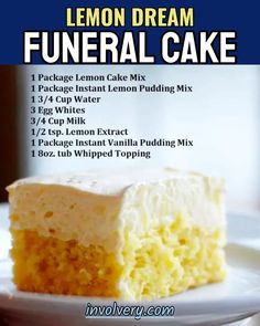 Lemon Cake Mixes, Simple Dessert, Brunch Easy, Dessert Simple, Cold Desserts, Dessert Cake Recipes, Desserts For A Crowd, Monkey Bread