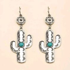 Cactus Boho Bohemian Western Cowgirl Style Turquoise Bead Silver Drop Statement Earrings, New No Tags Pretty Accessory To Add A Fun Western Vibe To Any Outfit! Silver Colored Zinc Alloy Material Size Approx 3" H X 1" W Pet & Smoke Free Environment, Offers Welcomed, Fast Shipping! Bundle This Item With Another 2/$30 Item In My Closet, And I Will Send You A $30 Offer On Both! There Are Hundreds Of Participating Items To Choose From. To Find These Items, Type Agfpsale In The Search Bar On Poshmark Western Cowgirl Style, Cowgirl Jewelry, Modern Western, Cactus Design, Turquoise Boho, Statement Drop Earrings, Western Boho, Western Jewelry, Heart Earrings Studs