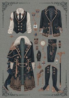 the costume is made up of different items