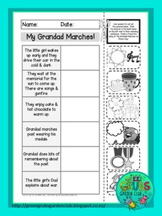 a printable worksheet for the grandad march