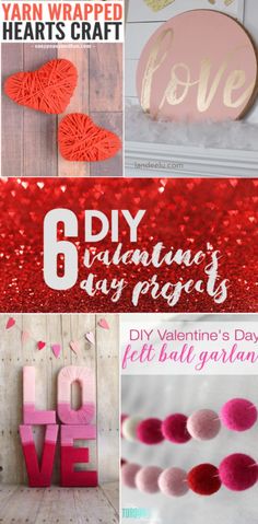 valentine's day crafts for kids to make with yarn, paper and glitters