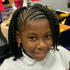 Cornrows And Twists On Natural Hair, Kids Hairstyles Twists, Girls Two Strand Twist Kids, 2 Twist Braids Hairstyles, Children Natural Hairstyles, Black Quick Hairstyles, Cornrow Styles For Girls Black Kids, Hairstyles For Black Kids Natural, Toddler Girl Cornrow Hairstyles