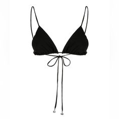 Never Worn, New With Tag Still On! Black Crystal-Charm Triangle Bikini Top From Alexander Wang Featuring Charm Detail, Spaghetti Straps, Triangle Cup And Rear Tie Fastening. Unpadded 75% Polyamide 25% Elastane Seamless Triangle Top Swimwear For Night Out, Crystal Charm, Black Crystals, Alexander Wang, Fall Fashion, Womens Swim, Spaghetti Strap, Alexander, Spaghetti