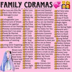 the family cramas poster with their names