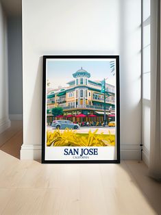 an art print of the san jose hotel