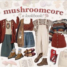 Mushroom Aesthetic, Aesthetic Clothing, Mode Inspo, Hippie Outfits