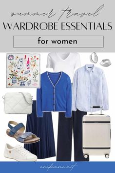 Summer travel basics for women - une femme d'un certain �âge Packing Wardrobe, Skirt And Sneakers, Scarf Top, Casual Home, Travel Shoes, Lightweight Cardigan, Cotton Scarf, Cardigan Top